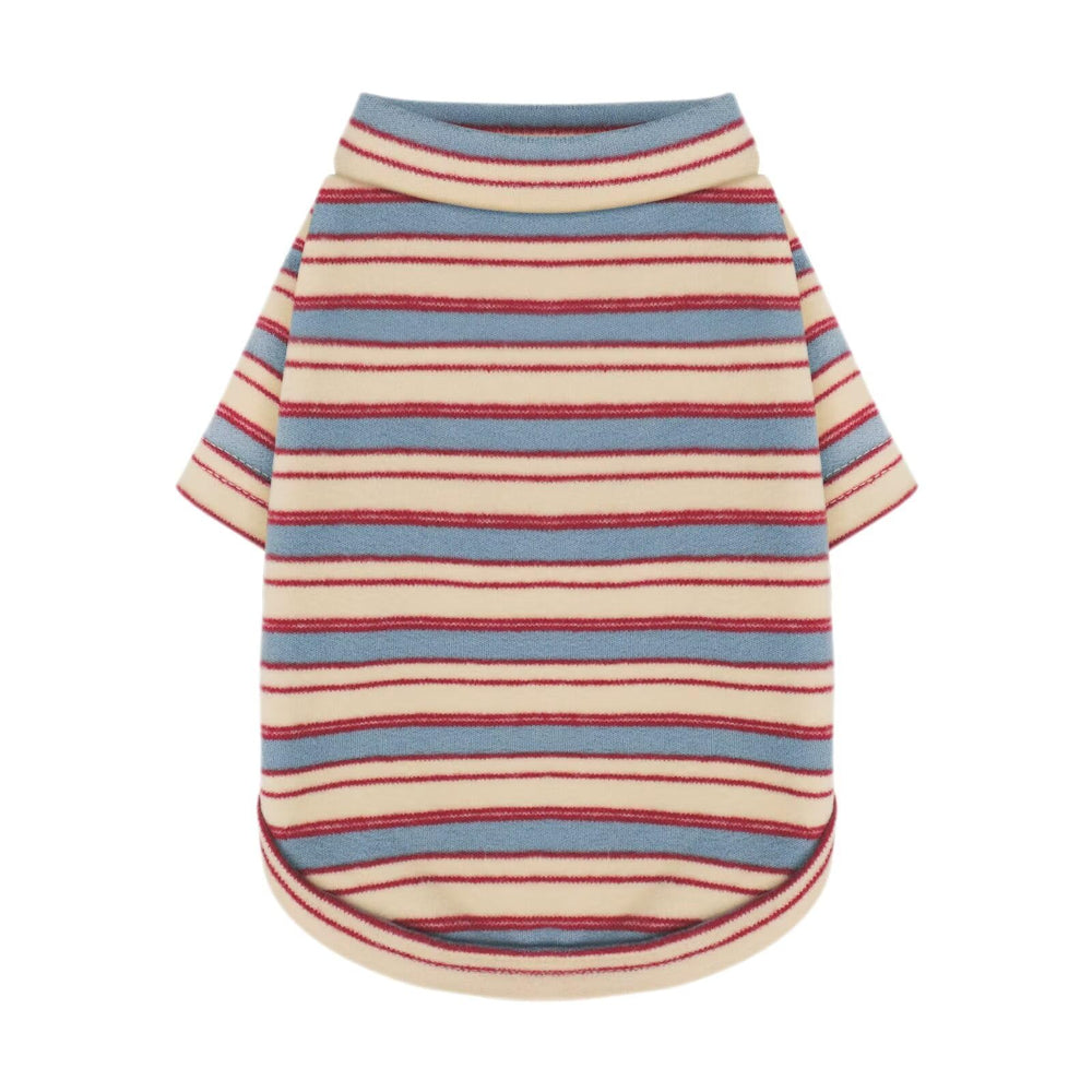 Paiaite haut-chien rayures avant : look tendance et confort pour chien actif.