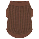 Paiaite haut-chien sans manches stretch brun, confort léger pour petits chiens.
