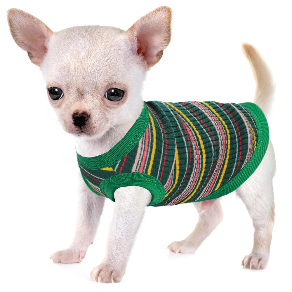 Paiaite maillot-chien coton rib-petits: douceur naturelle pour chiens de petite taille.