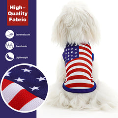 Paiaite gilet chien drapeau américain, sans manches pour une liberté de mouvement.