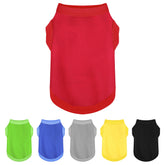 Paiaite t-shirt chien sans manches en coton rouge, confort et style pour balades.