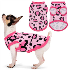 Paiaite T-shirt chien rose léopard - confort léger pour les balades