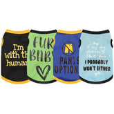 Paiaite t-shirt chien imprimé drôle, ensemble 4 pièces, confort durable.