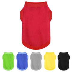 Paiaite T-shirt chien sans manches coton rouge: confort durable lors des promenades.