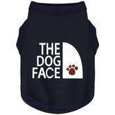 Paiaite T-shirt chien visuel visage bleu foncé XS, coton doux et confortable.