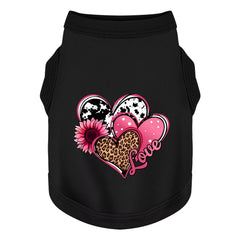 Paiaite veste chien coton doux avec coeurs et amour, confort idéal pour sorties.