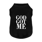 Paiaite veste chien coton doux avec graphisme God Got Me, confort idéal pour balades.