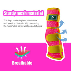 Paloura bottes de protection estivale rose - aération efficace pour les jambes.