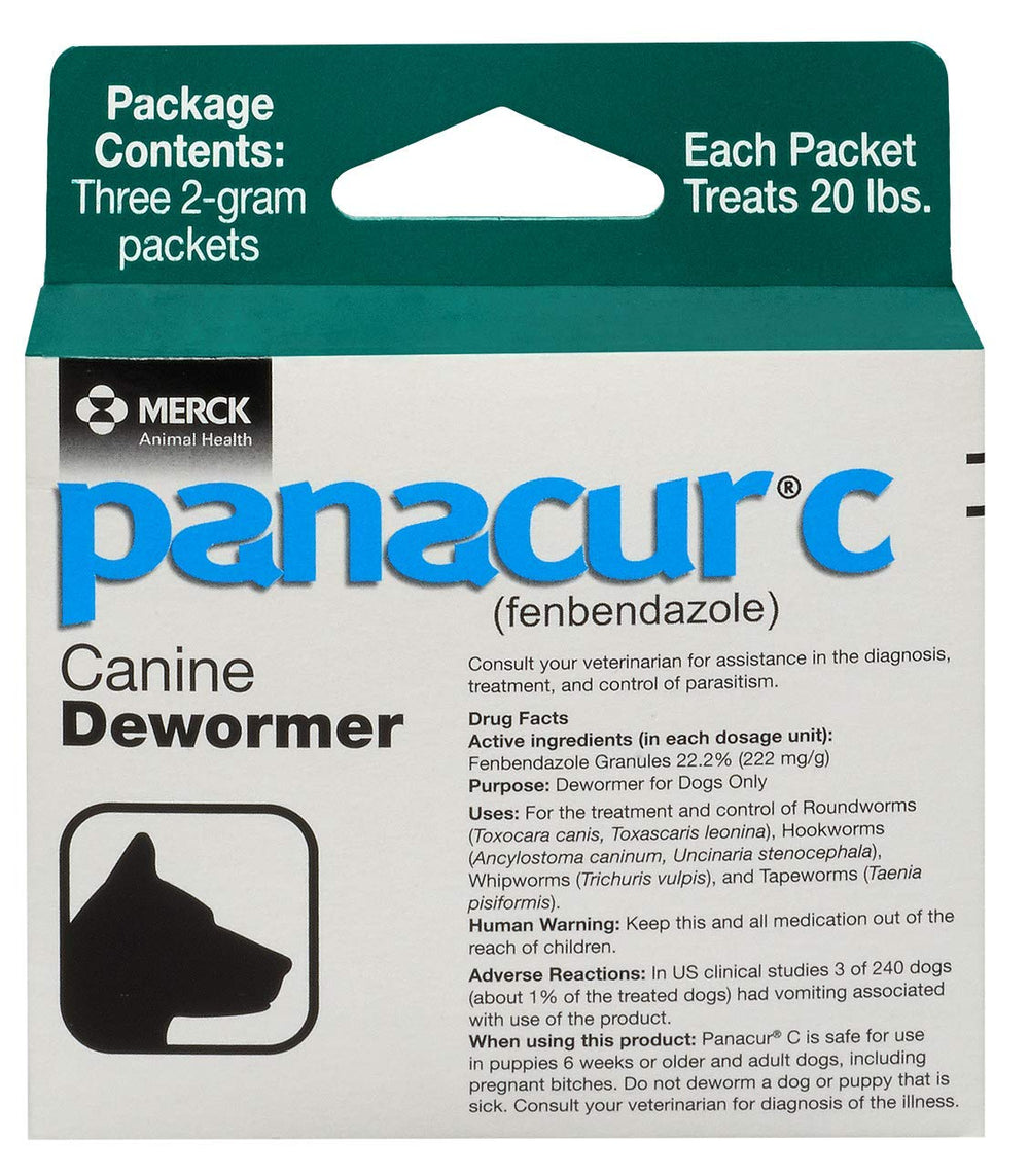 Panacur C paquet 2 g, dosage pratique pour chiens