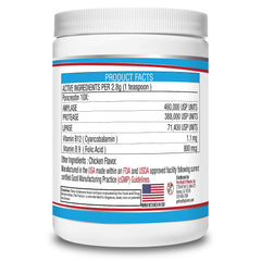 Pancreamax enzymes lipase-amylase-protease, favorisent l’absorption des nutriments lors des repas.