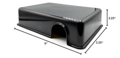 Boîte-cache Pangea Reptile, intérieur lisse 13x8x3, nettoyage facile et hygiène.