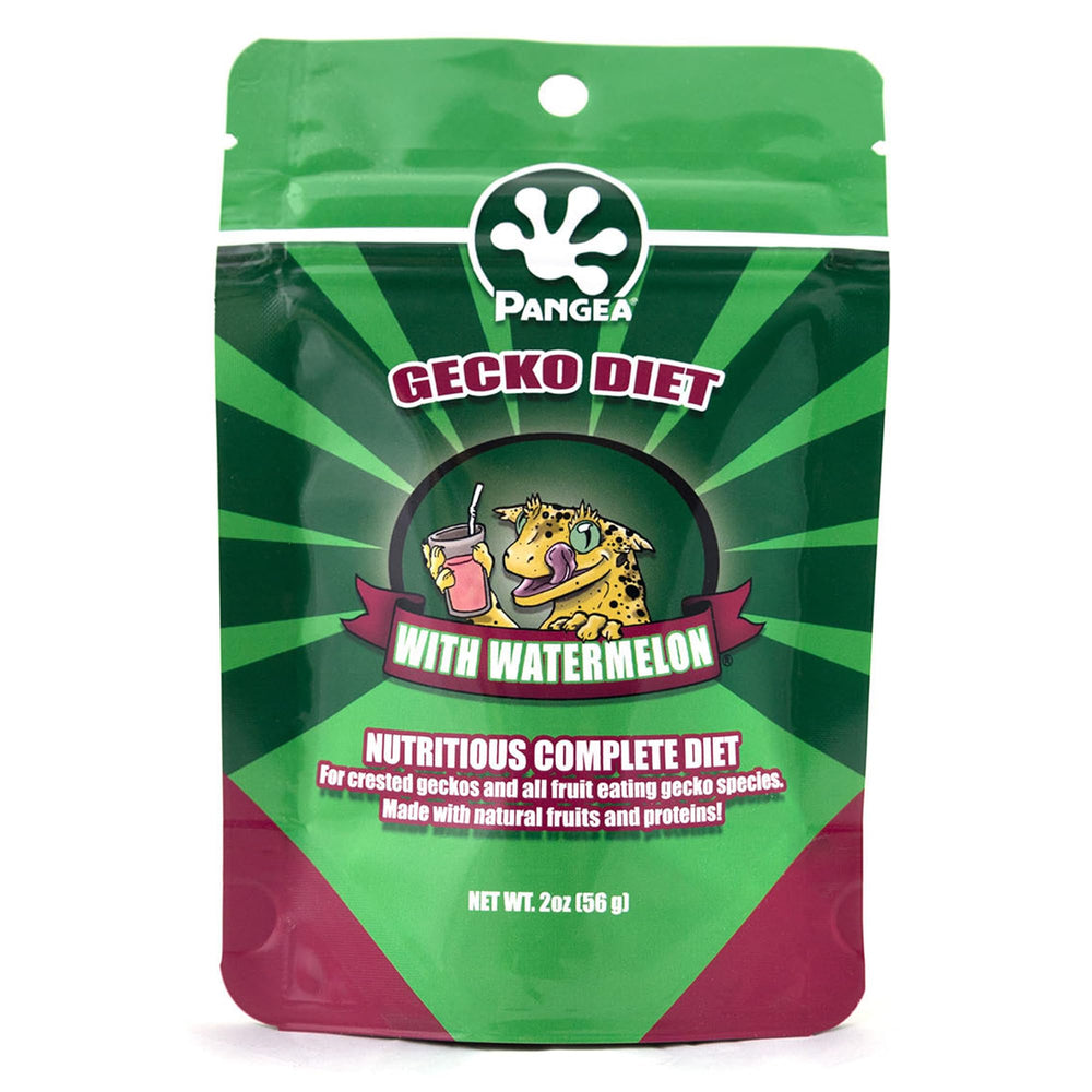 Emballage Pangea Gecko Diet Watermelon 2oz, prêt à l'emploi.