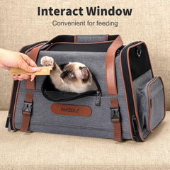 PAPZER Sac animalier — intérieur spacieux pour petits chiens et chats.
