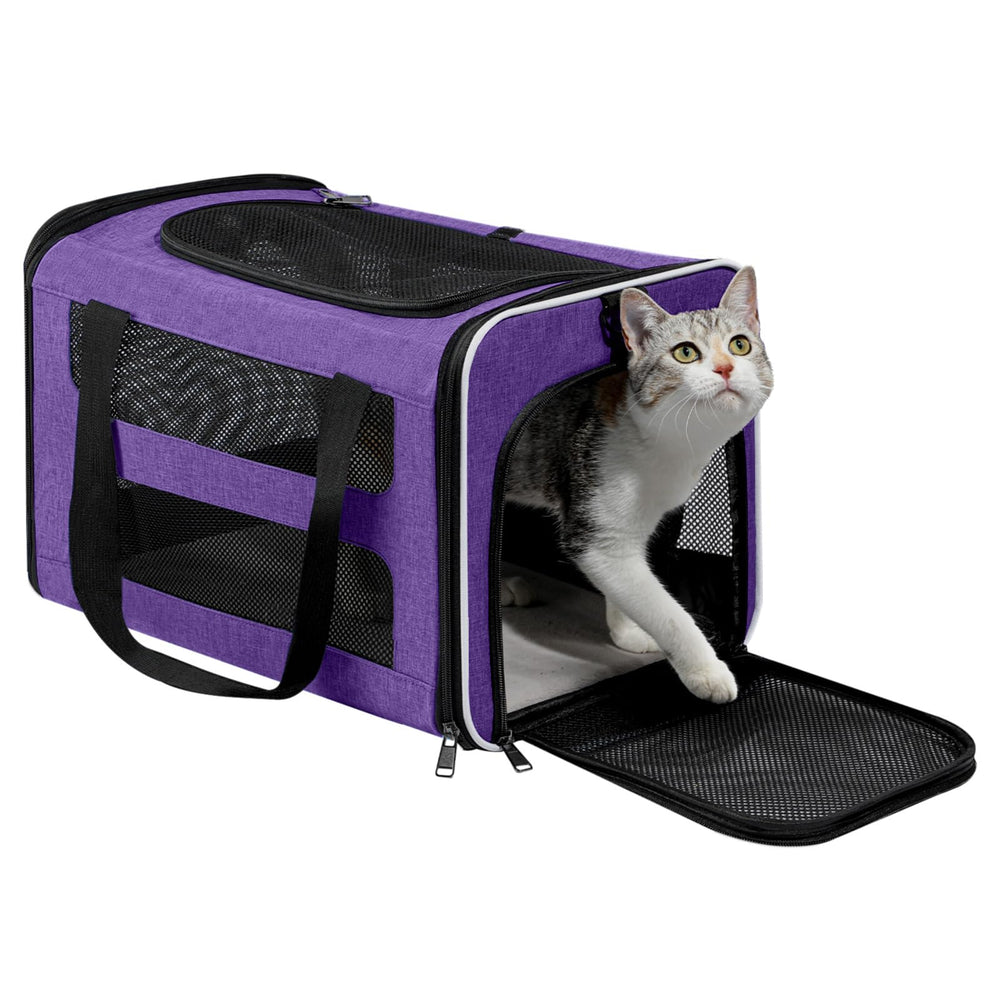 PAPZER Sac de transport chat, vue d'ensemble spacieux pour trajets confortables.