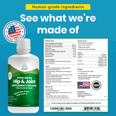 Paramount Pet Health glucosamine chondroïtine MSM oméga 3-6-9, soutien mobilité chien.