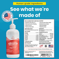 Paramount Pet Health huile saumon sauvage Alaska — goutte facile à administrer pour chiens