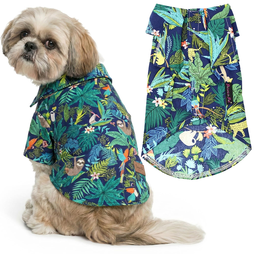 Parisian Pet Amazonia chemise chien imprimé tropical pour balades estivales
