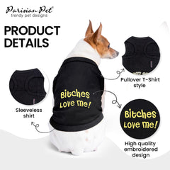 Parisian Pet chemise chien détail coton 100 pourcent, douceur pour la peau.