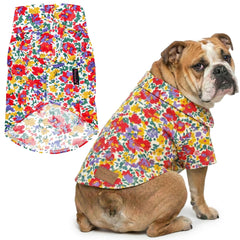 Parisian Pet chemise florale pour chien grand en coton léger, parfait pour balades ensoleillées