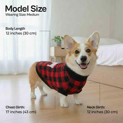 Parisian Pet: pull col roulé à carreaux Buffalo, détail tricot élégant pour un chien chic.