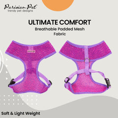 Système de fermeture rapide avec harnais Parisian Pet pour un ajustement sûr et pratique.