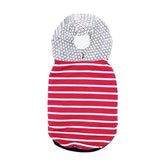 Pull Parisian Pet pour chien avec pompon rouge et rayures, confort.