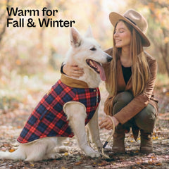 Parisian Pet manteau-chien Scottish Red Plaid fermeture-pratique, facile à enfiler et retirer.