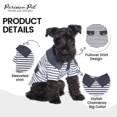 Parisian Pet Preppy Boy Polo: sechage rapide pour rester frais après les sorties.