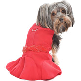 Robe rouge Parisian Pet pour grand chien vue avant, allure chic et légère