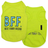 Parisian Pet T-shirt chien grand lime sans manches, veste légère pour promenades confortables.