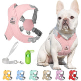 Patas Lague harnais chien rose pour promenades douces et sécurisées