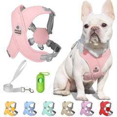Patas Lague harnais chien rose pour promenades douces et sécurisées
