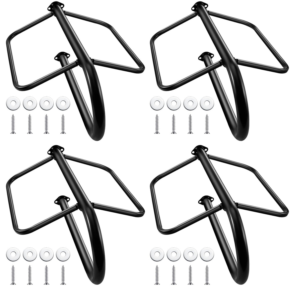 Paterr porte-selle mural noir, 4 pièces, rangement rapide et sûr.