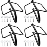 Paterr porte-selle mural noir, 4 pièces, rangement rapide et sûr.