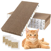 PatiencET grattoir chaton carton double-face, surface résistante pour griffage.
