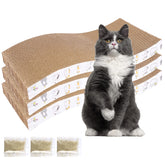 PatiencET triple-pack griffoir-chat carton recyclé, protège les meubles et offre repos confortable.