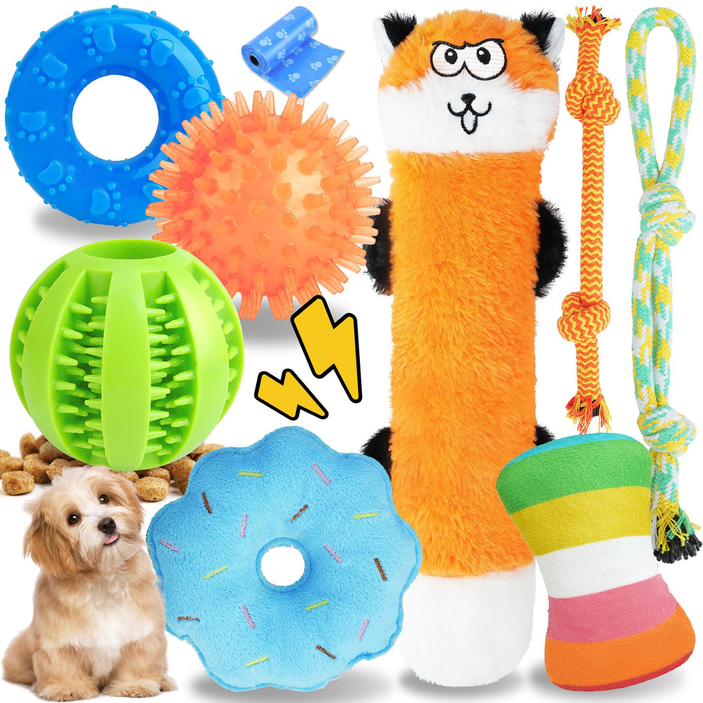 Jouet PatsFran peluche crissante renard pour chiot, stimulation et amusement