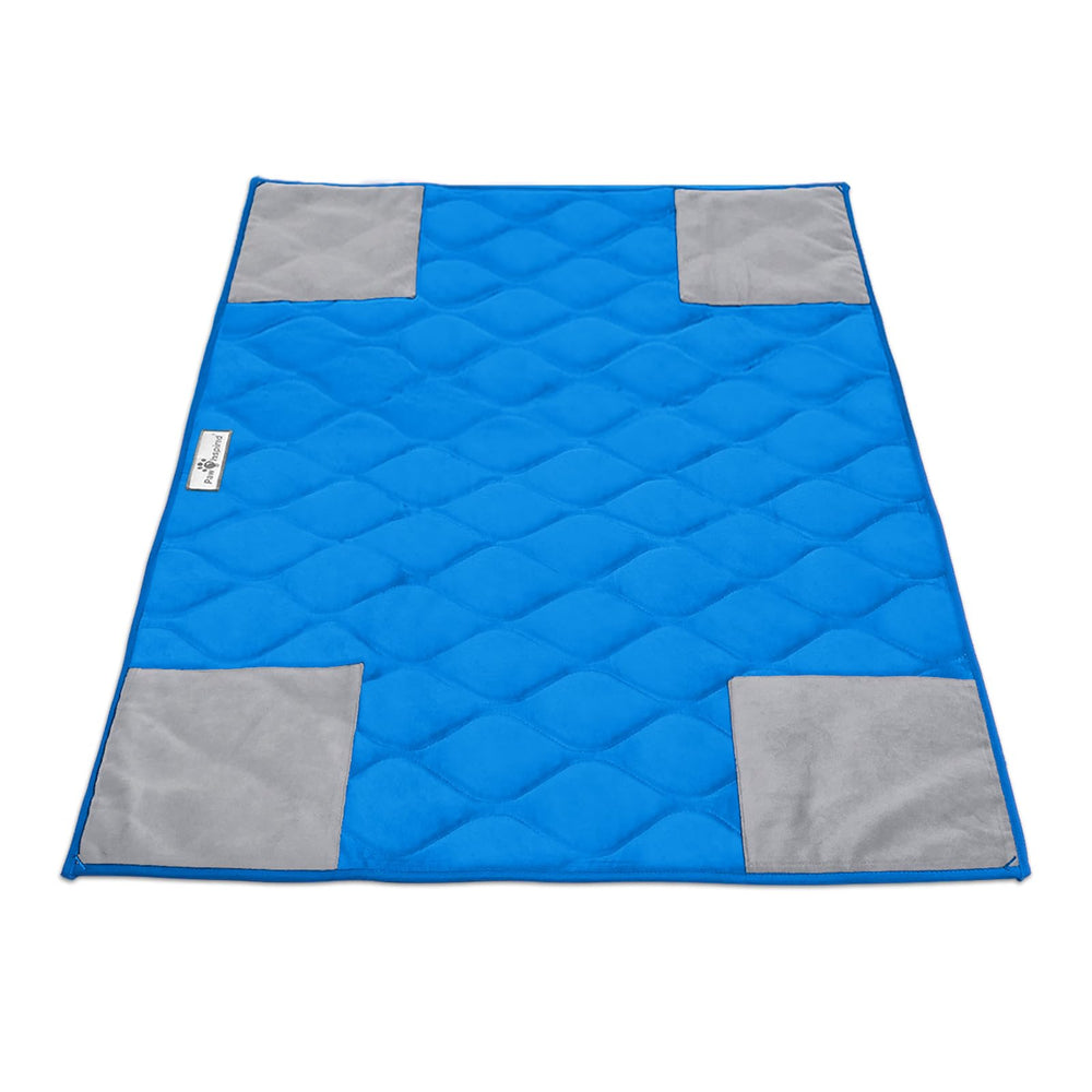Paw Inspired PopCorner – liner de cage bleu, surface absorbante et hygiénique.