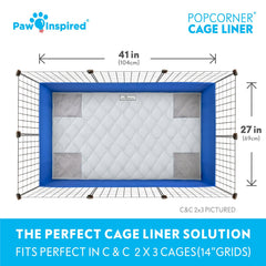 Paw Inspired PopCorner fleece anti adhesion Sweep-EZ facilite nettoyage