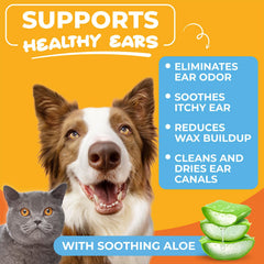 Lingettes Paw Science – désodorisation et élimination des odeurs des oreilles.