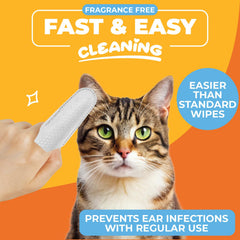 Paw Science lingettes hypoallergéniques pour oreilles sensibles chiens et chats.