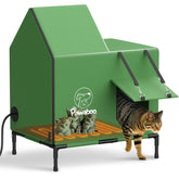 Pawaboo maison-chat chauffee exterieur, chaleur confortable pour les journees froides.
