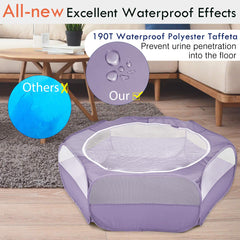 Pawaboo playpen ouverture double zip, accès facile et ventilation contrôlée.