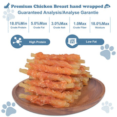Pawant protéines élevées, bâtonnet morue poulet.