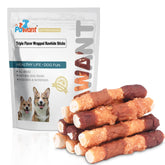 Pawant Triple Saveurs: os à mâcher en cuir brut pour chien moyen, concentration lors de l'entraînement.