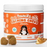 Pawaura Calming Chews pour chien – bouteille beurre de cacahuète, apaisement potentiel.