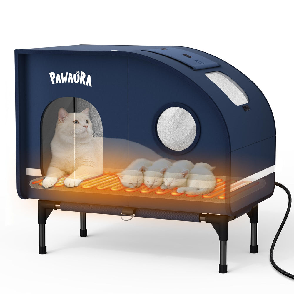 PAWAURA: abri extérieur pour chats résistant à la pluie et durable.