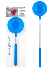 PawCheck P-Scoop en position télescopique pour réduire la distance lors de la collecte.