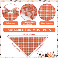 PAWCHIE bandana chien plaid rouge, apporte une touche festive et lumineuse.