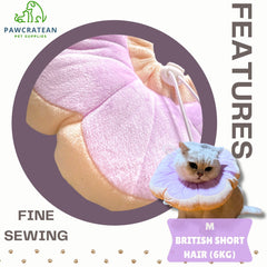 Pawcratean collier Elizabeth fleur tissu doux assure un port prolongé sans irritation.